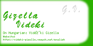 gizella videki business card